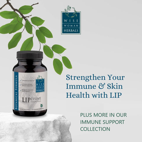 Immune 120 Count Immune Wise Woman Herbals Lysine Plus Lip - Vegetable Capsules - Clinically Proven Lip Health