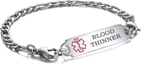 LinnaLove Interchangeable Medical Alert Bracelets for Men Women, Stainless Steel with Free Engraving