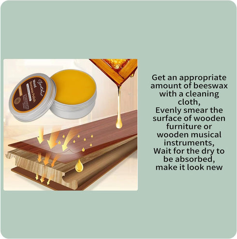 Wood Beeswax Polish: Traditional Beeswax Polish for Wood Furniture, Floors, and Musical Instruments, 5.28 fl.oz
