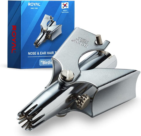 ROYAL Nose Hair Trimmer for Men, Manual, Battery-Free, Waterproof, Painless with 12 Dual-Edged Blades ET-4