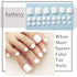 Sethexy Solid Color Glossy False Toe Nails, Bright Fashion Square Short Full Cover, 24PCS Fake ToeNails for Women