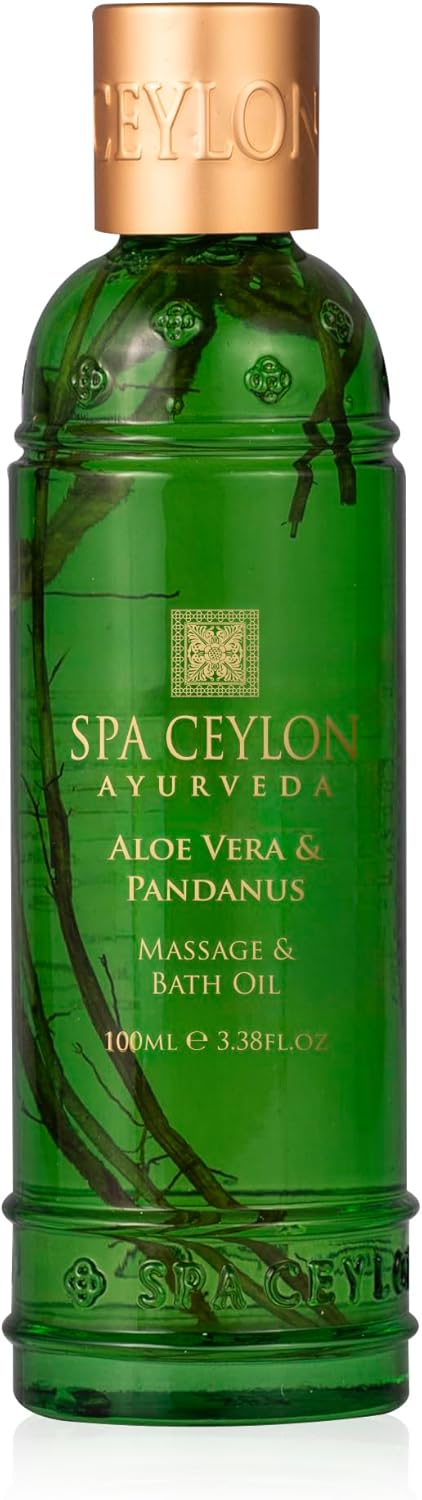 SPA CEYLON ALOE VERA & PANDANUS Massage & Bath Oil, Natural Therapy Blend for Soothing Body Ritual