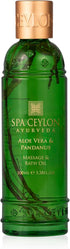 SPA CEYLON ALOE VERA & PANDANUS Massage & Bath Oil, Natural Therapy Blend for Soothing Body Ritual