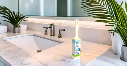 Pack 3 COMPAC HOME Magic-Stone Porcelain Cleaner with Handle, Made from Recycled Glass, Scouring Stick Toilet Cleaner