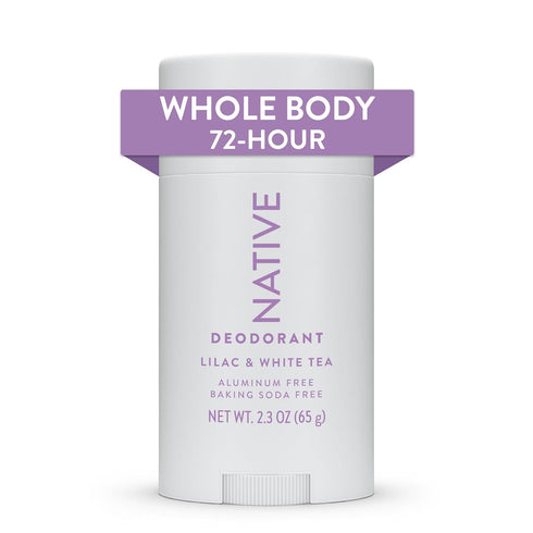 Native Whole Body Deodorant Stick - Naturally Derived Ingredients, 72 Hour Odor Protection, Lilac & Tea