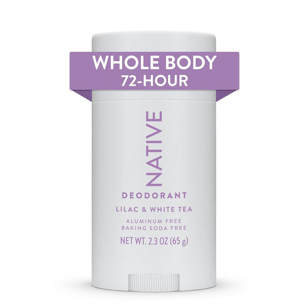 Native Whole Body Deodorant Stick - Naturally Derived Ingredients, 72 Hour Odor Protection, Lilac & Tea
