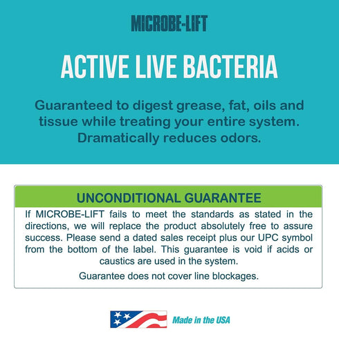 MICROBE-LIFT Septic Tank and Cesspool Treatment Enzymes - 32 Fl Oz (Pack of 2) - 6 Month Supply for Digestion of