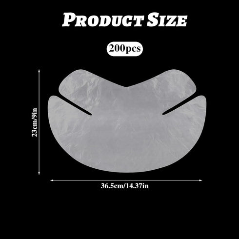 200 Sheet Disposable Neck Wrinkle Mask for Lock in Moisture Plastic Neck Mask Paper Sheets Wrapped Cling Mask Cover Film Patches Neck Tightening Mask for DIY Skin Care Moisturizing Firming