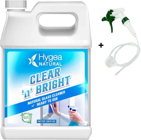 Clear 'n' Bright Glass Cleaner Spray, Streak-Free & Ammonia-Free Window Cleaning Supplies, Safe & Fast