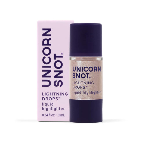 Unicorn Snot Liquid Highlighter Lightning Drops, Buildable Makeup for Face and Body - Cruelty-Free (Aqua Rose/Nymph)