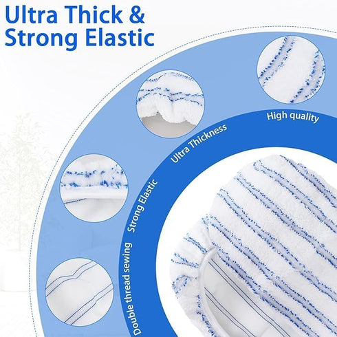 SavStor 10 Pack 15x8 Inch Microfiber Mop Pads Covers Replacement Compatible with Oceda,Terry Cloth Mop Refills Pads