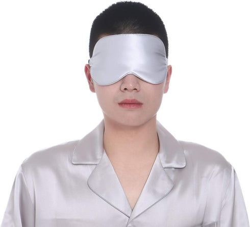 Mulberry Natural Silk Sleep Mask, Super Soft Eye Mask for Adults with Elastic Strap, 9 Color Options