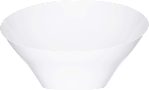 PLASTICPRO Disposable Angled Plastic Bowls, Medium Round Serving Bowl, Elegant for Party, Snack, or Salad, Pack of 4