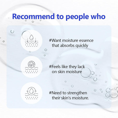 ISNTREE Hyaluronic Acid Water Essence 50ml | Water Serum | Replenishes Moisture, Non-sticky Finish
