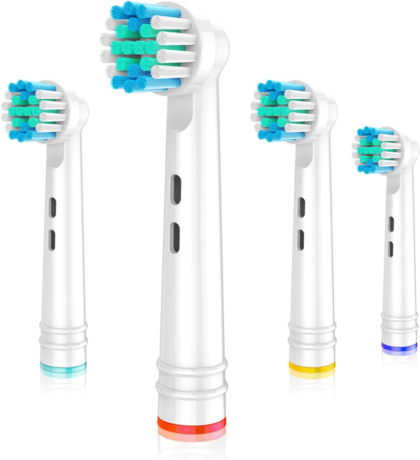Replacement Brush Heads Compatible with Oral B Braun Electric Toothbrushes, 4PCS Small Round Head