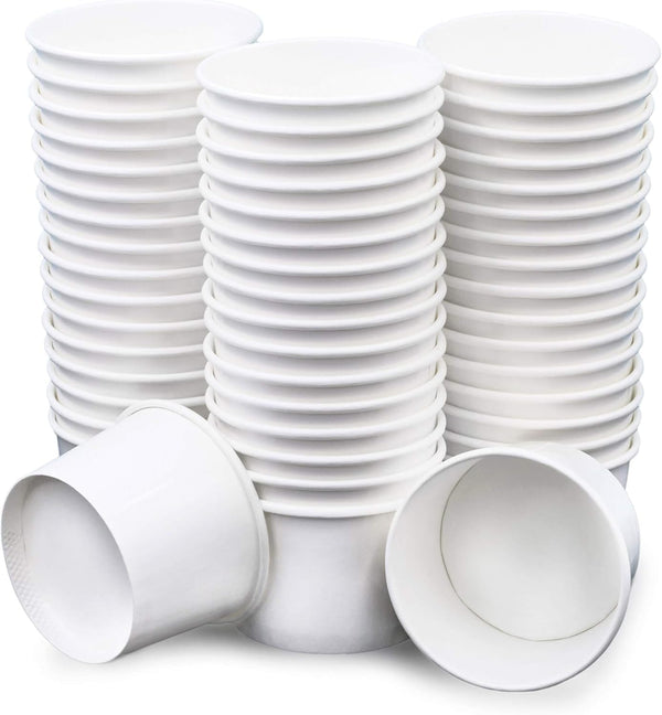 Sheriffdrink Ice Cream Paper Cups Frozen Yogurt Cup White Dessert Bowls Frozen Dessert