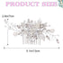 JEAIRTS Crystal Hair Comb, Silver Bridal Pearl Headpiece Wedding Hair Accessories for Women