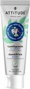 ATTITUDE Toothpaste with Fluoride, Vegan, Cruelty-Free, Sugar-Free, Prevents Tooth Decay, Blueberry, 4.2 Oz