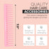 Pink Carbon Wide Tooth Comb for Curly and Straight Hair (7 inch) - Professional Detangling Comb for Styling