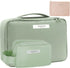 Queboom Travel Makeup Bag, Cosmetic Bag Toiletry Bag for Women and Men (Green-3pcs)