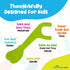 Kids Ecofloss - 150 Individually Wrapped Floss Picks - Flosser for Kids - Packaged Floss Picks