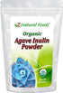 Z Natural Foods Organic Agave Inulin Powder, 1 lb, Natural Fiber Supplement, Prebiotic Superfood Powder for Drinks,