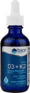 Trace Minerals Liquid Ionic Vitamin D3 + K2 - 125 mcg D3, 100 mcg K2 Concentrated Dietary Supplement (2 fl oz, 296