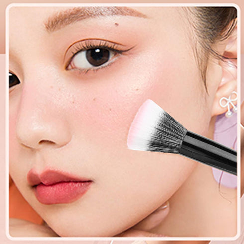 MSQ Stipple Blush Brushes, 2PCS Duo Fiber Stippling Brush, Great for Blending, Highlight, Blush, and Foundation