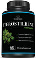 Premium Pterostilbene Supplement 100mg – Natural Source with Resveratrol & Quercetin – 60 Capsules for Healthy Aging