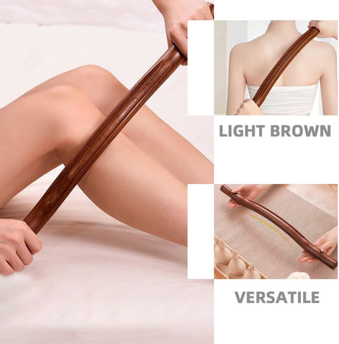 Wooden Massage Stick Body Massage Roller for Muscle Relaxation Manual Gua Sha Tool Acupressure Pen Spa Muscle Massagers