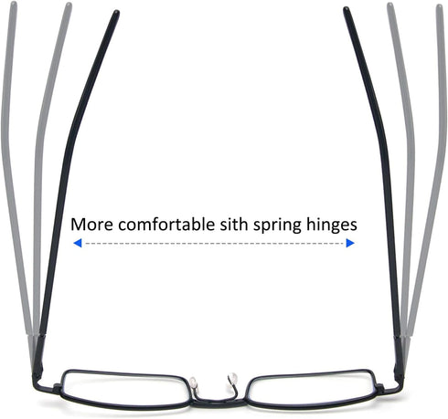 REAVEE Slim Pen Reading Glasses 3 Pack, Stylish Small Tube Readers for Men Women, Spring Hinged, Portable Clip Case,