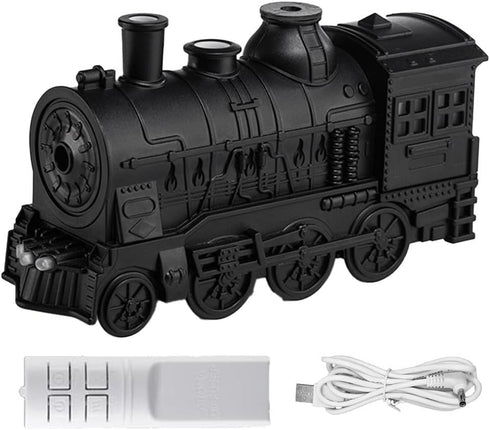 LivGrain 300ml Retro Steam Train Essential Oil Diffuser Humidifier with Lights Quiet Auto Off for Home Office Bedroom