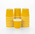 Restaurantware 4 Ounce Paper Coffee Cups, 25 Disposable Ripple Wall Cups, Leakproof, Yellow Paper Hot Cups