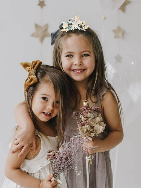 Yean Silver Starfish Tiara Comb for Girls, Princess Hair Comb Costume Party Hair Accessories Pearl Hair Piece