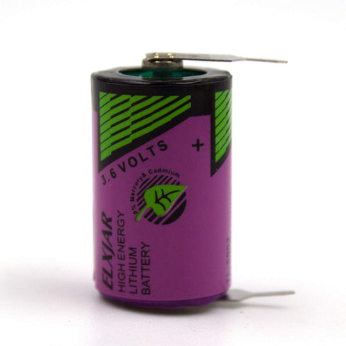 elxjar (2-Pack) TL-5902/T (T Terminal) 3.6V 1/2AA Battery Replacement for Tadiran TL-5902/T T Termina Lithium Thionyl Chloride Battery
