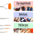 Teenitor Nail Art Brushes, 3D Nail Art Painting Kit with 15 Gel Brushes, 5pcs Dotting Pen, 12 Colors Rhinestones