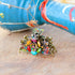 Vintage Chic Hair Claw Clips - Rose Flower Crystal Rhinestone, Imitation Turquoise, Retro Alloy Hair Accessories