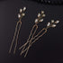Pack of 3 Bridal Crystal Hair Pins - Wedding Evening Party Hair Accessories (gold)