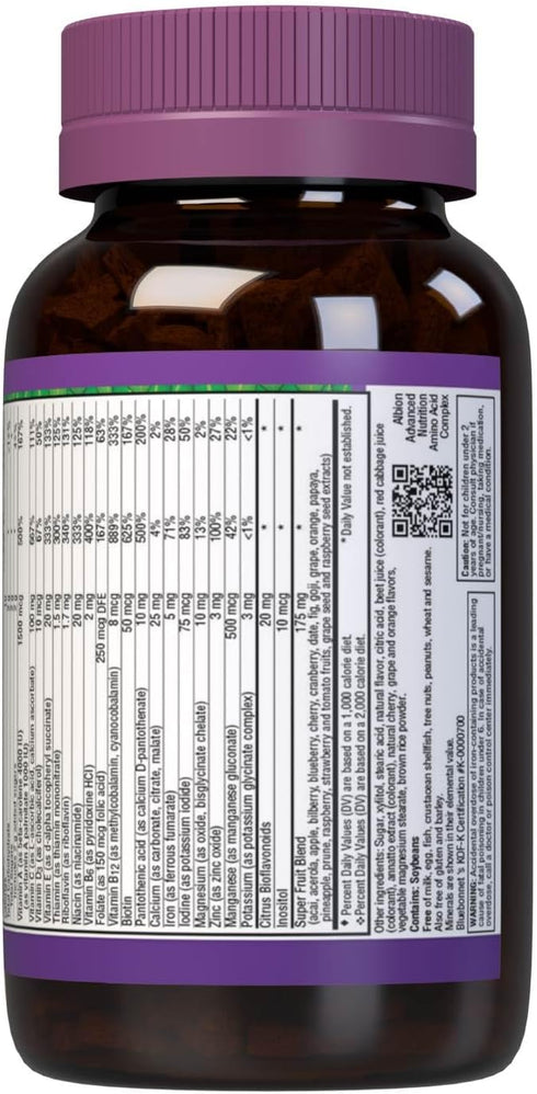 Bluebonnet Nutrition Rainforest Animalz Kids Multivitamin & Mineral Chewable Tablets, Gluten Free, 180 Tablets, Mixed