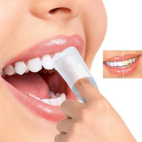 50Pcs Finger Cleaning Teeth Wipes, Disposable Non-Woven Fabric Soft Gauze for Infant Oral Care
