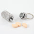 Bling Pill Case, Portable Travel Container with Rhinestone, Waterproof Small Holder with Keychain for Outdoor Camping