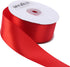 1-1/2" Wide Double Faced Red Polyester Satin Ribbon for Crafts, Gift Wrapping, Bow Making, Party Decoration (25 Yards)