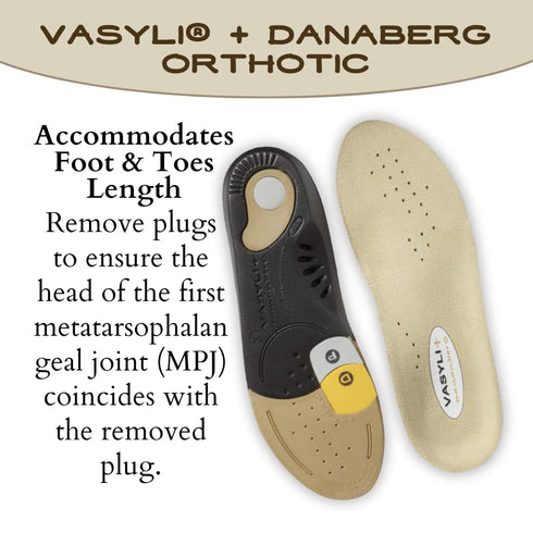 Vasyli+Dananberg 1st Ray Orthotic - X-Large, Full-Length Insole, Heat Moldable, Pain Relief