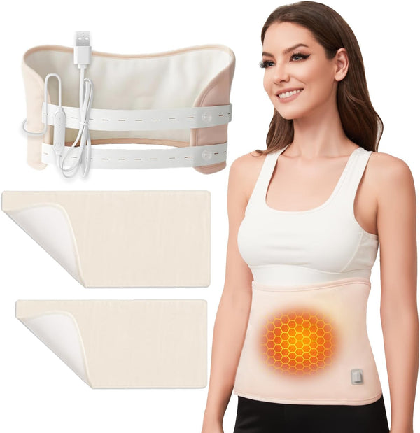Heated Castor Oil Pack Wrap, Organic Cotton Electronic Heating Castor Oil Pack,