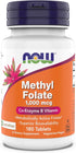 NOW Supplements, Methyl Folate 1,000 mcg - Metabolically Active Folate*, Co-Enzyme B Vitamin, 180 Tablets
