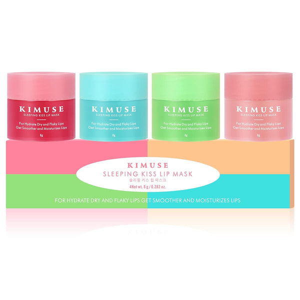 KIMUSE Lip Sleeping Mask Set - Overnight Treatment for Cracked Dry Lips, Intense Hydration with Shea Butter (SET)