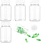 4Pcs Clear Pill Bottle 50ml by WLLHYF, Empty Plastic Medicine Bottles with Caps