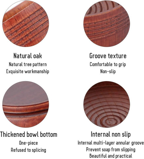 Soap Bowl, Wooden Shaving Soap Mug - Exquisite Design to Enhance Your Shave, Suitable for Men