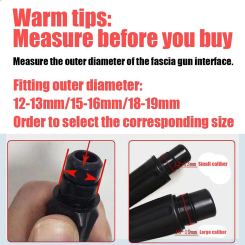Opaeroo 1.45-inch 18-19 mm Inner Diameter Massage Gun Attachments, L-Shaped Design Meet Different Needs for Deep Tissue