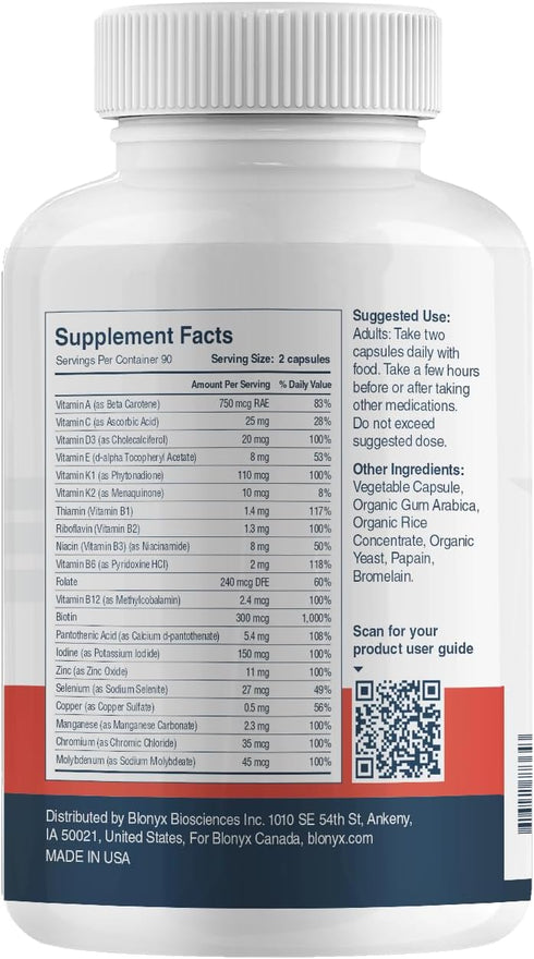 Multivit+ Athlete's Multivitamin - Whole Food-Sourced Nutrients for Performance & Muscle Health, 90 Day Supply